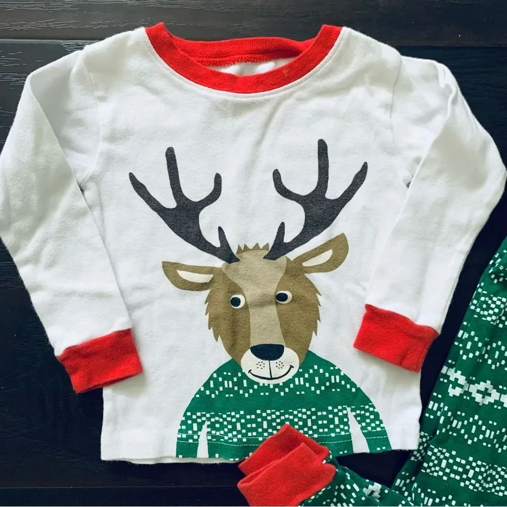 Carter's Infant Baby Christmas Reindeer Snug Fit Pajamas PJs Set | Size: 24m